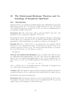 10 The Duistermaat-Heckman Theorem and Co
