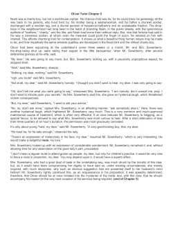 Oliver Twist Chapter 5 Noah was a charity
