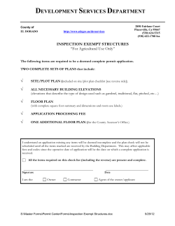 The following items are required to be a deemed complete permit