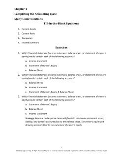 Chapter 4 Completing the Accounting Cycle Study Guide