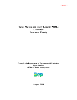 Total Maximum Daily Load (TMDL)