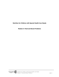 Nutrition for Children with Special Health Care Needs Module 4