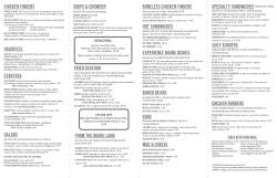 Chicken Fingers Favorites Starters Salads Soups