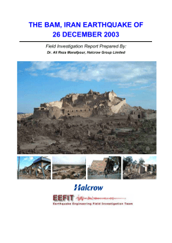 Bam Earthquake - Institution of Structural Engineers