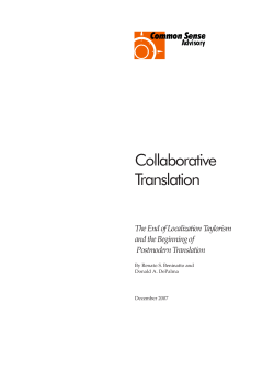 Collaborative Translation