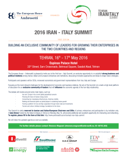 2016 IRAN - ITALY SUMMIT