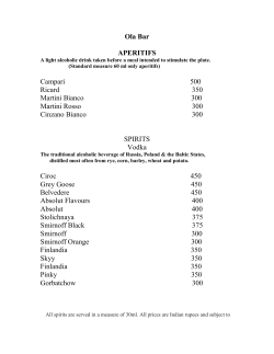 menu - Vivanta by Taj