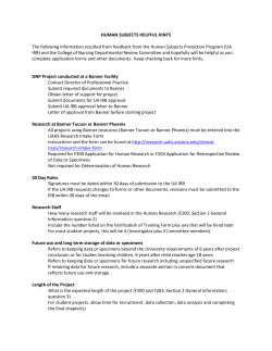 Helpful Hints - The University of Arizona College of Nursing