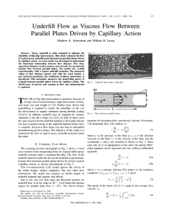 Underfill Flow as Viscous Flow Between Parallel