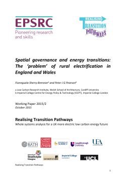 Spatial governance and energy transitions: The `problem` of rural