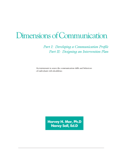 Dimensions of Communication - National Center on Deaf