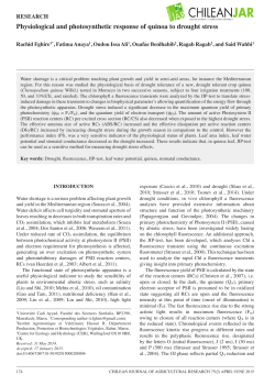 Physiological and photosynthetic response of quinoa to drought stress