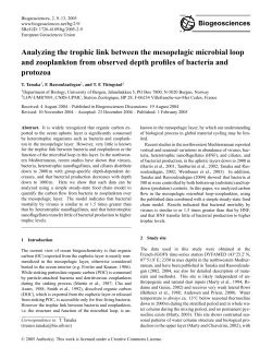 Biogeosciences Analyzing the trophic link between the mesopelagic