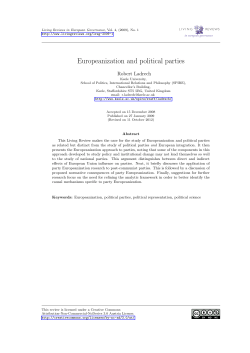 Europeanization and political parties