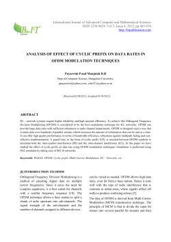ANALYSIS OF EFFECT OF CYCLIC PREFIX ON DATA RATES IN