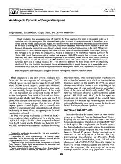 An latrogenic Epidemic of Benign Meningioma
