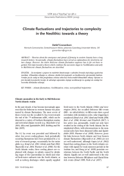 Climate fluctuations and trajectories to complexity in the Neolithic