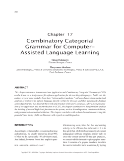 Combinatory Categorial Grammar for Computer