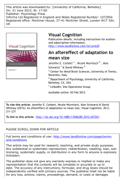 An aftereffect of adaptation to mean size - Whitney Lab