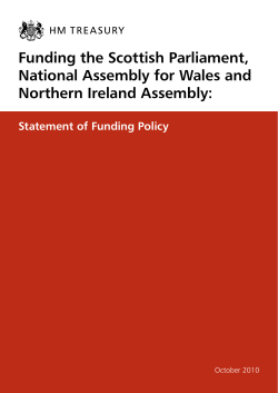 Funding the Scottish Parliament, National Assembly for Wales and