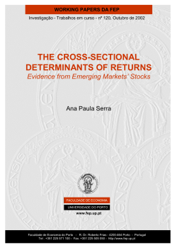 the cross-sectional determinants of returns - FEP
