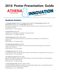 2016 Presenter Program