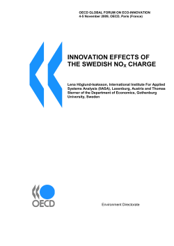 innovation effects of the swedish nox charge