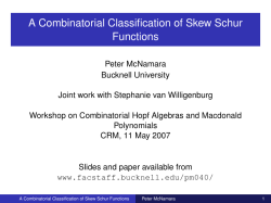 A Combinatorial Classification of Skew Schur Functions