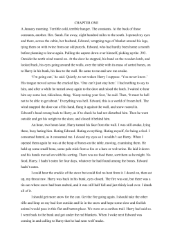 CHAPTER ONE A January morning. Terrible cold