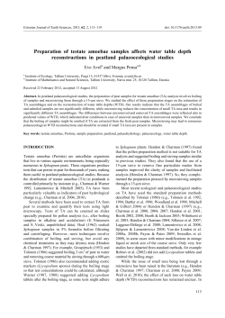 Preparation of testate amoebae samples affects water table depth