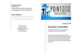 Occupation Stewardship handout