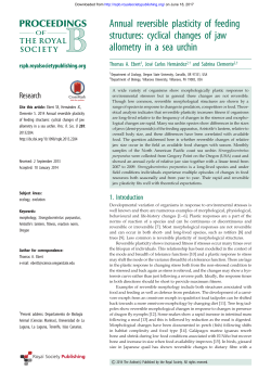 Annual reversible plasticity of feeding structures: cyclical changes of