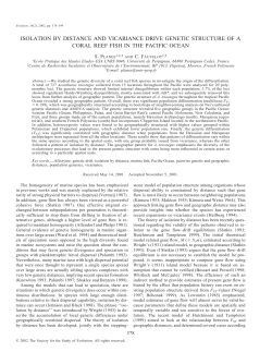 isolation by distance and vicariance drive genetic structure of a coral