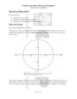 Introduction to Radians - Campus Academic Resource Program