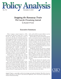 Stopping the Runaway Train: The Case for Privatizing Amtrak