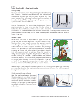 Reading 1.2 &ndash; Newton`s Cradle