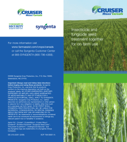 Insecticide and fungicide seed treatment together for