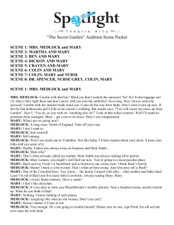 Secret Garden Audition Scenes