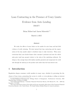 Loan Contracting in the Presence of Usury Limits