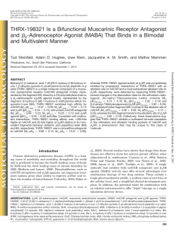 THRX-198321 Is a Bifunctional Muscarinic Receptor Antagonist and