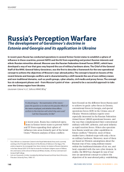 Russia`s Perception Warfare