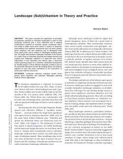 Landscape (Sub)Urbanism in Theory and Practice
