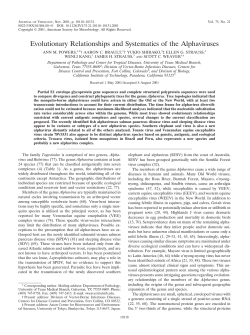 Evolutionary Relationships and Systematics of the Alphaviruses