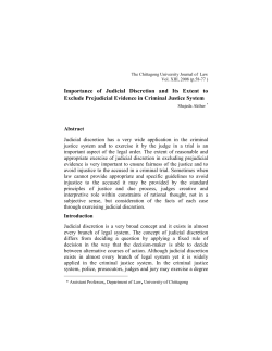 Importance of Judicial Discretion and Its Extent to Exclude