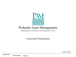 Corporate Presentation - Pichardo Asset Management