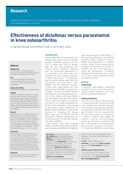 Effectiveness of diclofenac versus paracetamol in knee osteoarthritis: