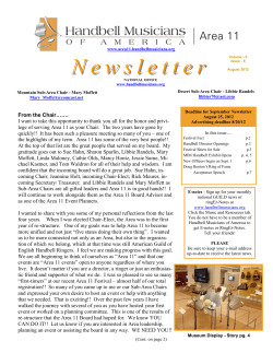Newsletter - Area 11 - Handbell Musicians of America