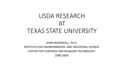 USDA SBIR - Texas State University