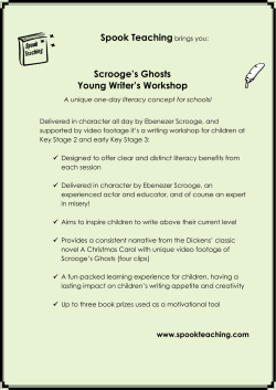 Spook Teaching brings you: Scrooge`s Ghosts Young Writer`s