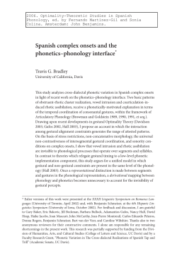 Spanish complex onsets and the phonetics–phonology